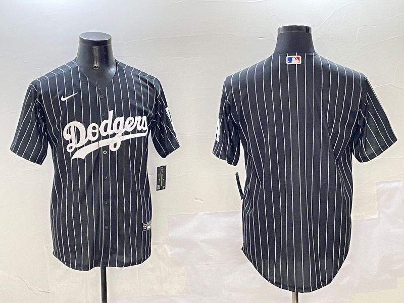 Men Los Angeles Dodgers Blank Black Stripe Jointly Name 2025 Nike MLB Jersey style 1->los angeles dodgers->MLB Jersey